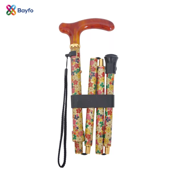 FABRIC-WRAPPED Fritz Walking stick MULTI FLORAL