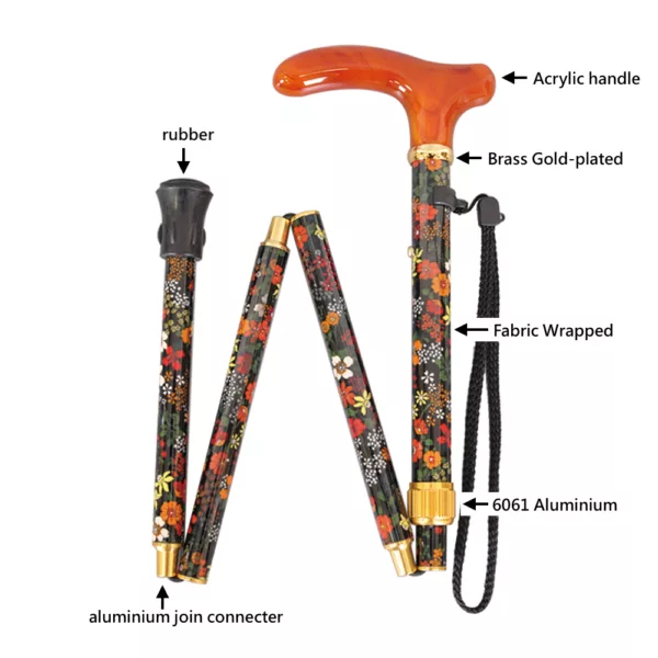 Fabric-Wrapped Walking Cane supplier