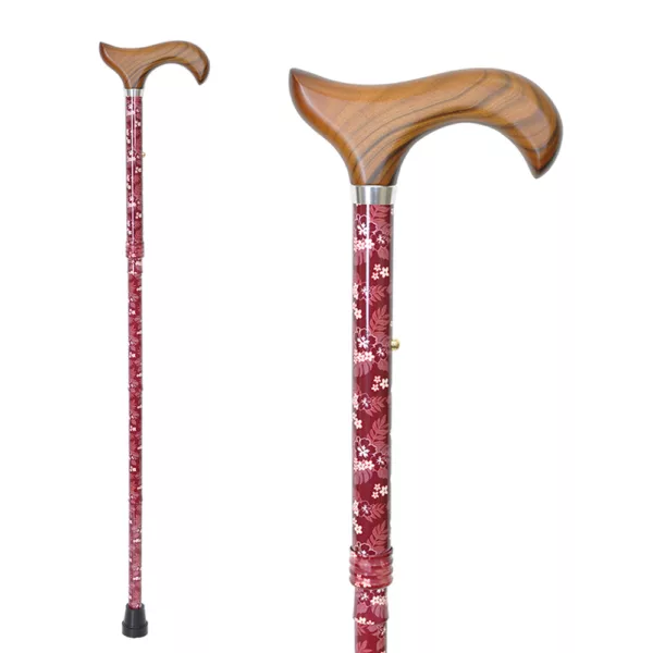 Height Adjustable Folding Cane with Derby Handle manufacturer