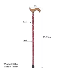 Height Adjustable Folding Cane with Derby Handle factory