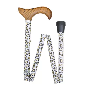 Fashion Derby Adjustable Walking Stick Snow Leopard supplier