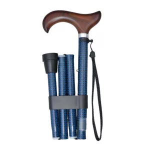 Durable Height Adjustable Folding Cane / Walking Stick supplier