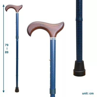 Durable Height Adjustable Folding Cane / Walking Stick professional factory