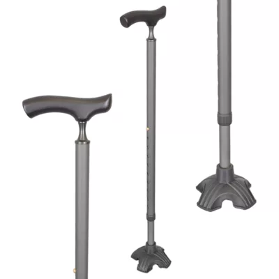 4 Prong Universal Walking Cane Tip Self Standing Quad Base