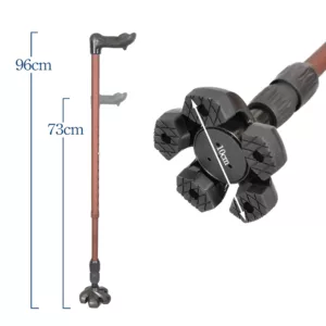 Spring-loaded Retractable Walking Stick with Shock Absorber