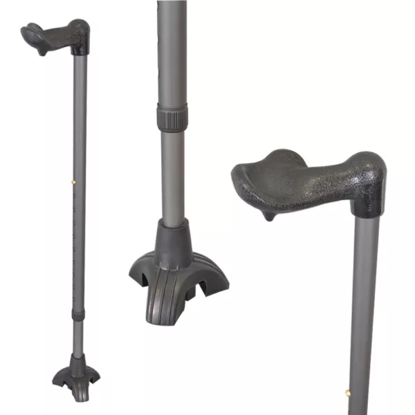 Safety Freestanding Walking Stick with Ergonomic Handgrip factory