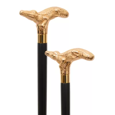 Alligator Solid Cast Brass Handle Cane supplier