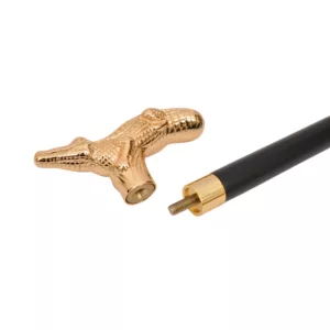 Alligator Solid Cast Brass Handle Cane manufacturer