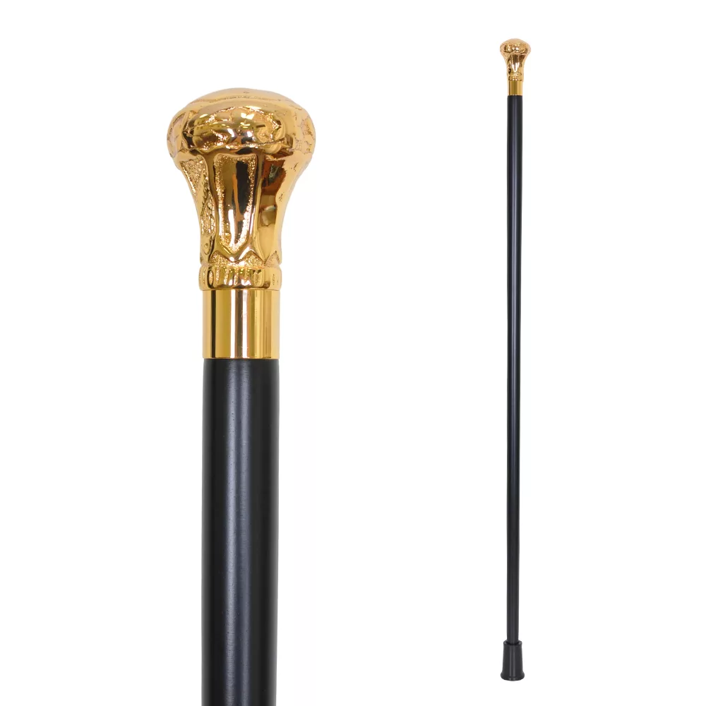 Luxury Brass Crown Knob Walking Stick (1023.002.GMB) - Walking