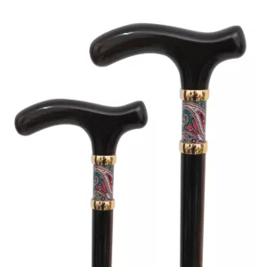 Classy Ebony Fritz Wood Walking Stick