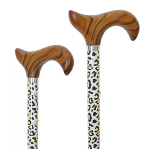 Fashion Derby Adjustable Walking Stick Snow Leopard manufacturer