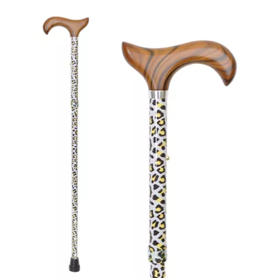 Fashion Derby Adjustable Walking Stick Snow Leopard factory