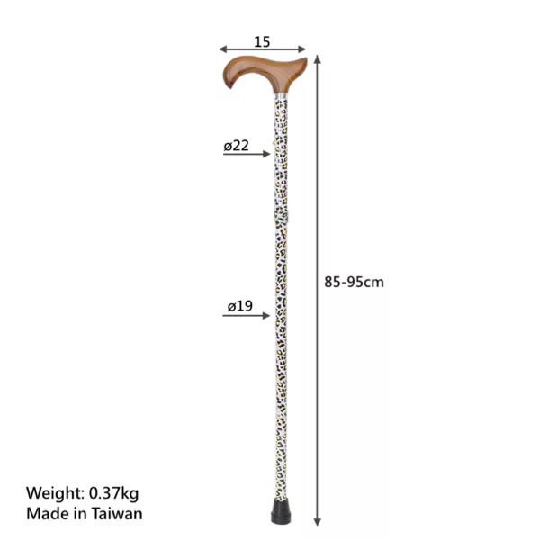 Fashion Derby Adjustable Walking Stick Snow Leopard Taiwan manufacturer