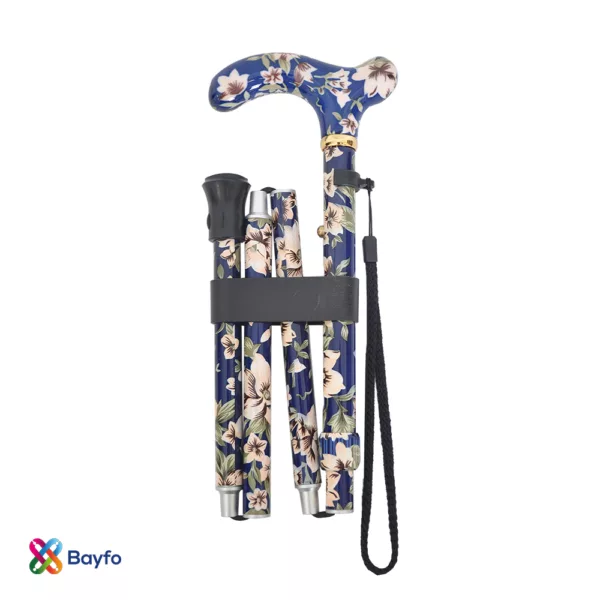 Fashionable Folding Patterned Walking Stick