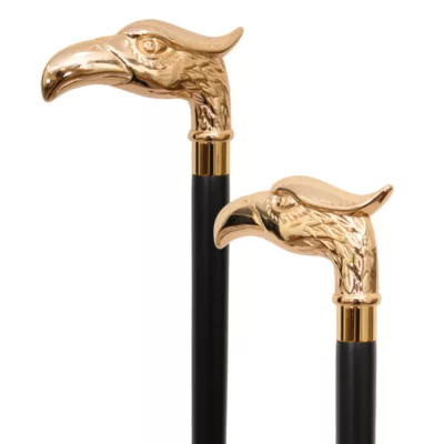 Gold Eagle Head Wooden Cane Walking Stick manufacturer