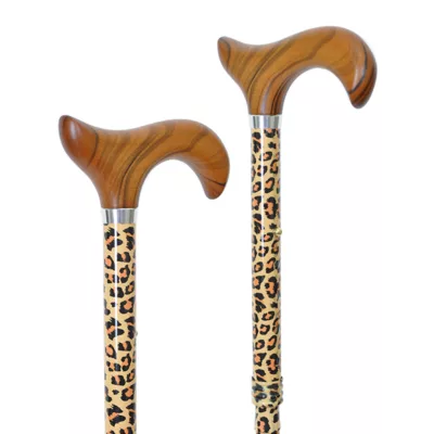 Golden Leopard Derby Walking Cane factory