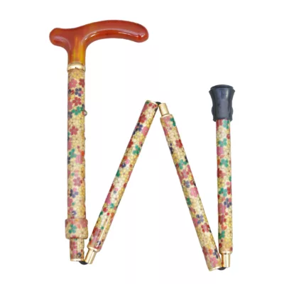 Luxury FABRIC-WRAPPED Fritz Walking stick MULTI FLORAL