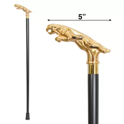 Luxury Gold Leopard Handle Fashion Walking Cane