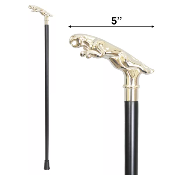 Luxury Silver Jaguar Handle Walking Cane SUPPLIER