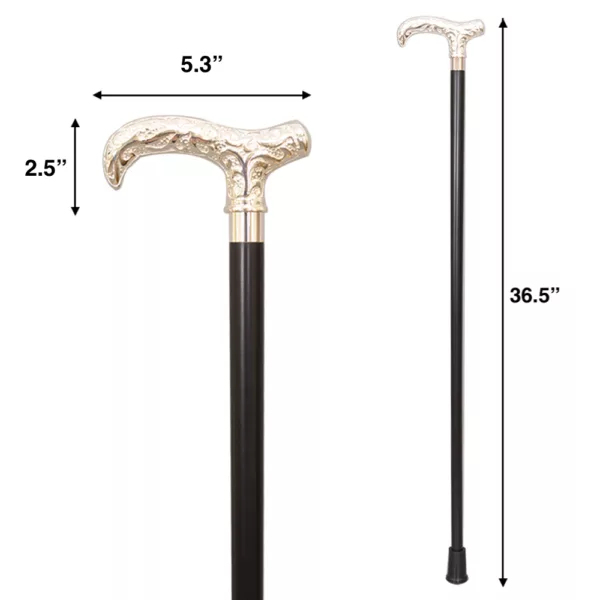 Silver Derby Handle Wood Walking Stick manufacturer