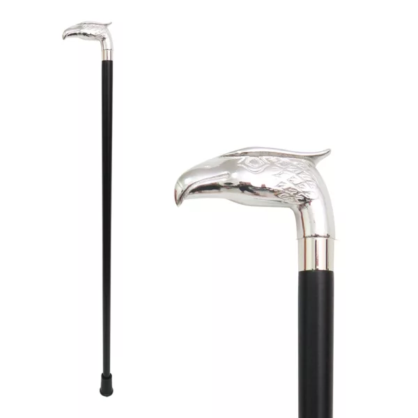 Silver Plated Eagle Handle Walking Stick